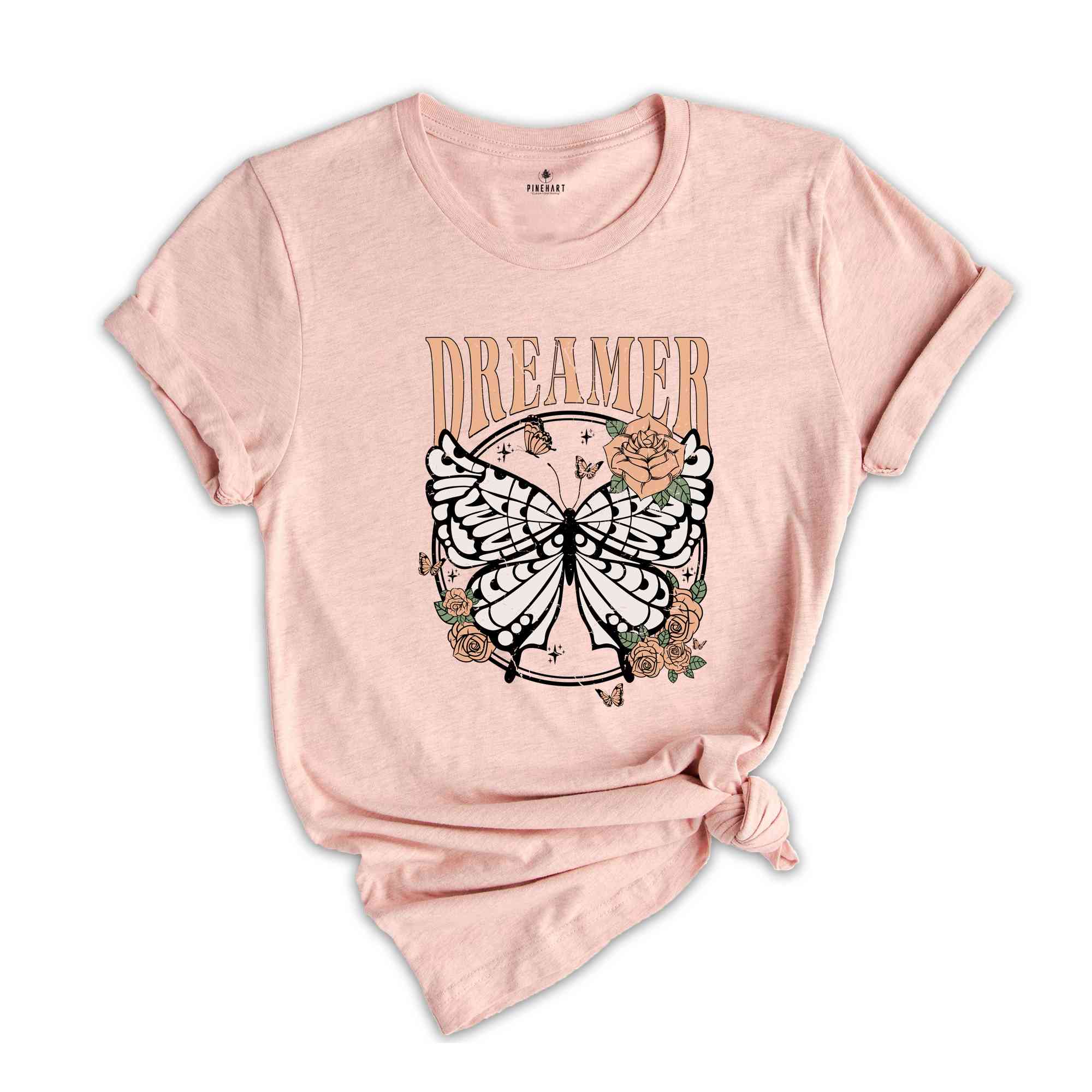 Retro Shirt, Dreamer Shirt, Dreamer Tee, Butterfly Shirt, Retro Graphic Tees, Save the Bees, Boho Shirts, Bohemian Shirts, 90s Shirt