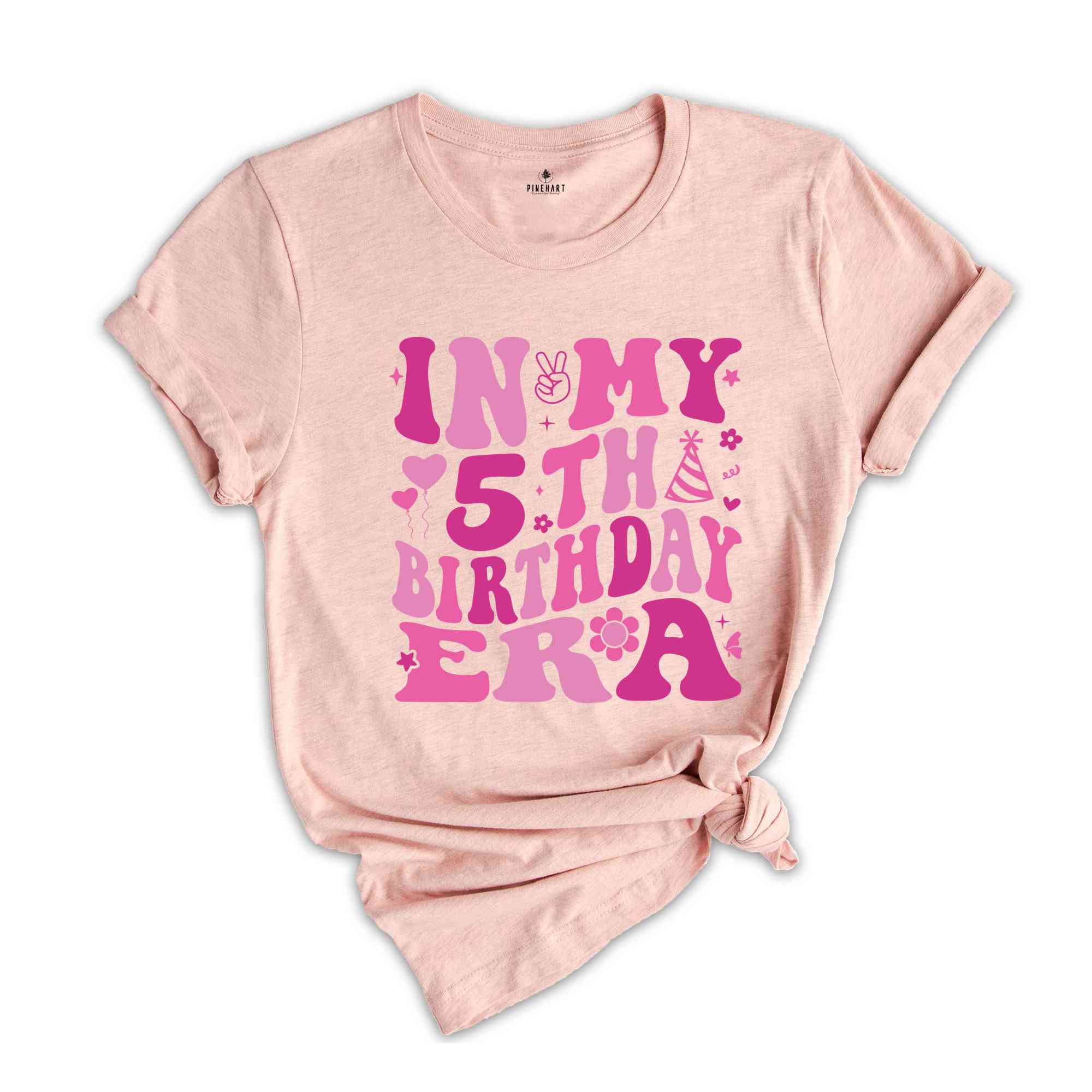 In My 5th Birthday Era Shirt, Birthday Girl Shirt, Cute Birthday Shirt, Kids Birthday Shirt, Five Year Old Shirt, Birthday Party Shirt