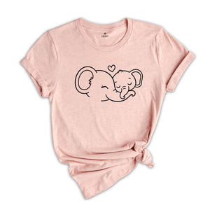 Mama Elephant Shirt, Mom And Baby Shirt, Gift for Mom, Animal Nature Lover Shirt, Elephant Lover Shirt, Funny Mom Shirt