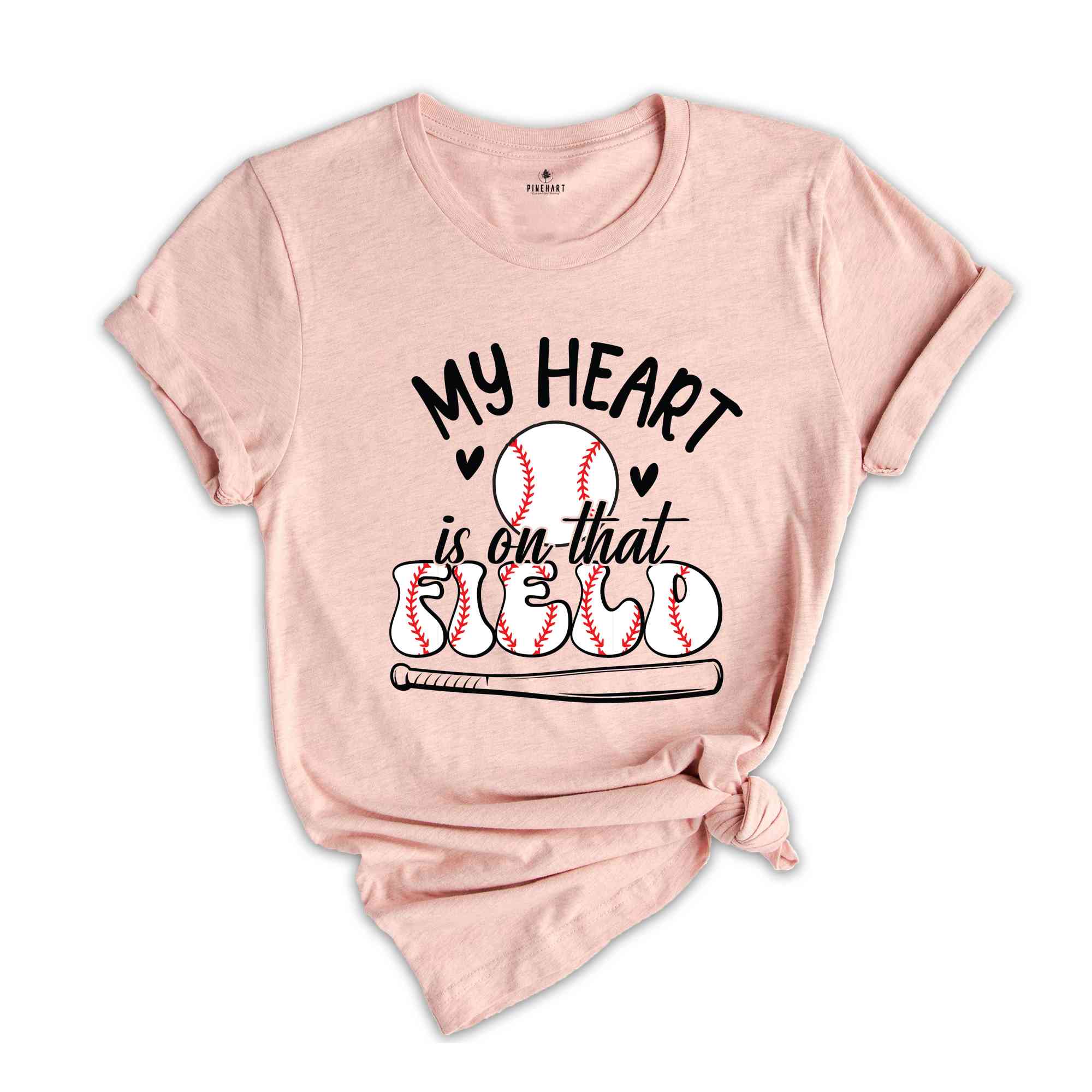 My Heart is on That Field TShirt, Baseball T-Shirt, Baseball Player Gift, Funny Baseball Mom Shirt, Sports Mom Shirt, Baseball Mama Gift,