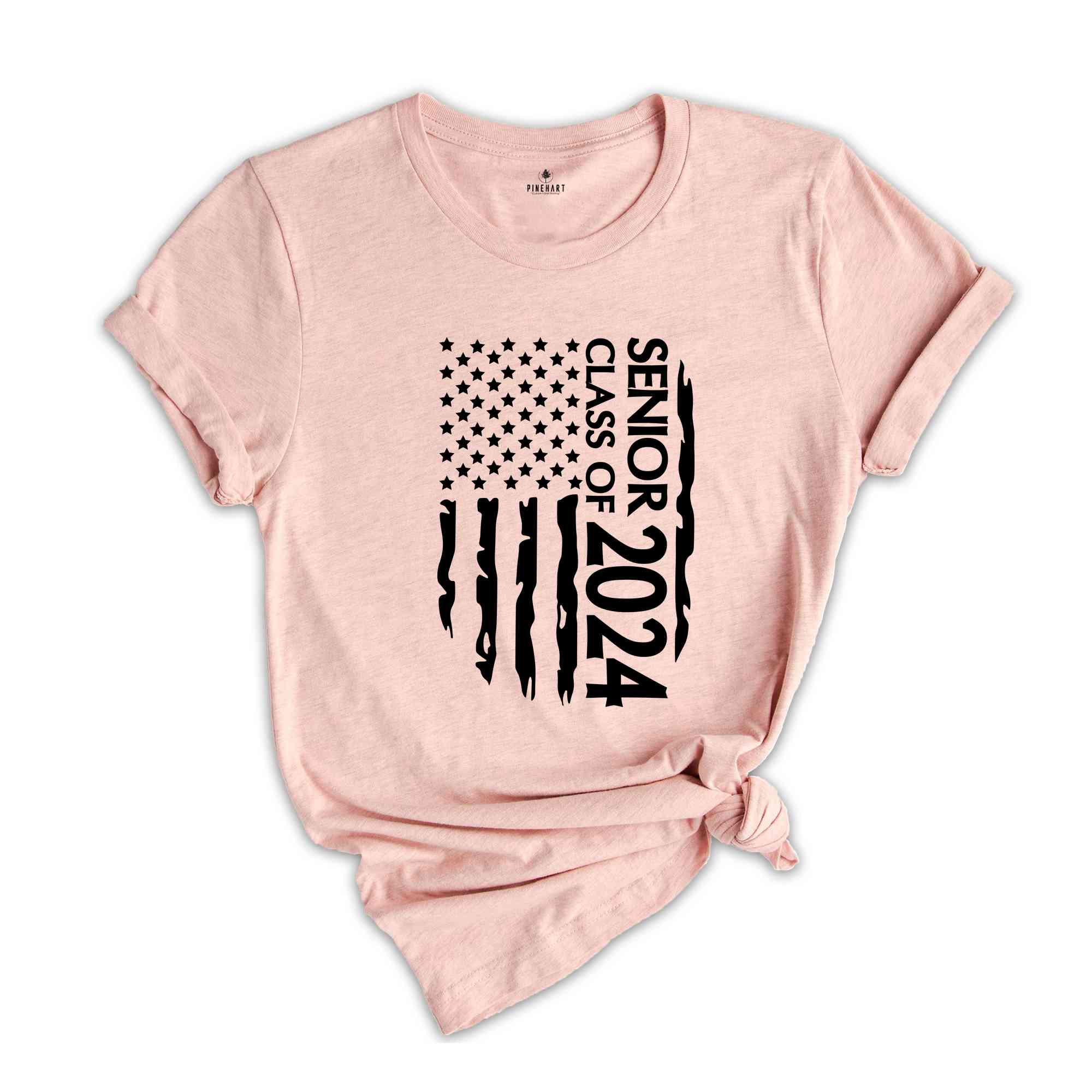 Senior 2024 Shirt, Class of 2024 Graduation Gift, Senior Skip Day Shirt, Proud Graduate Shirt, American Flag Shirt