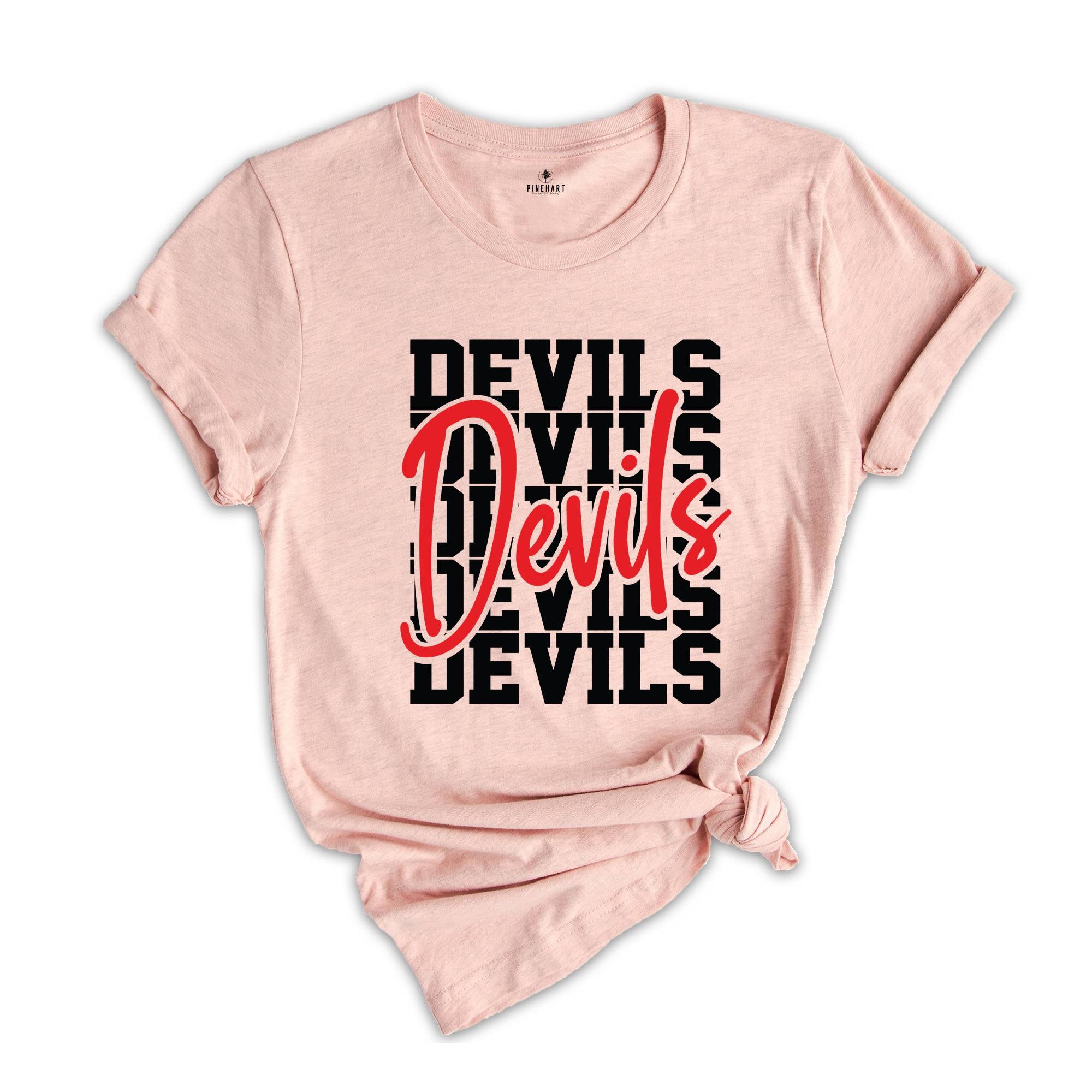 Team Mascot Shirt, Devils Team Shirt, Devils Football Shirt, Devils Fan Tee, Devils School Shirt, Devils School Spirit, Devils Mascot Tee