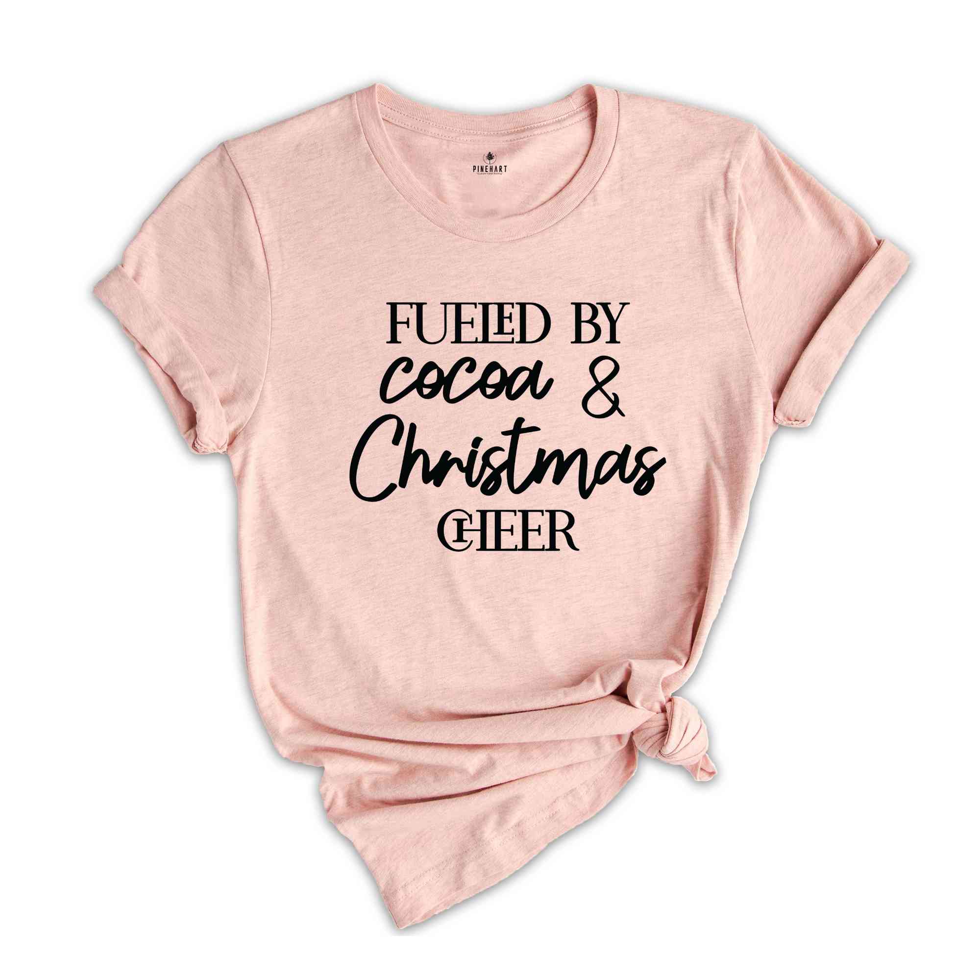 Fueled By Hot Cocoa and Christmas Cheer Shirt, Christmas Shirt, Christmas Gift, Christmas Pajamas, Christmas Drinking, Christmas Beer Shirt