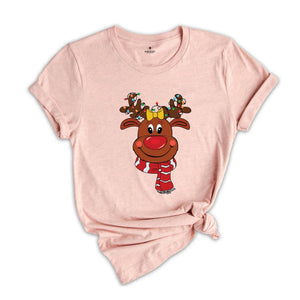 Reindeer Christmas Lights T-Shirt, Cute Christmas Lights Shirt, Reindeer Christmas Tee, Christmas Holiday Gifts