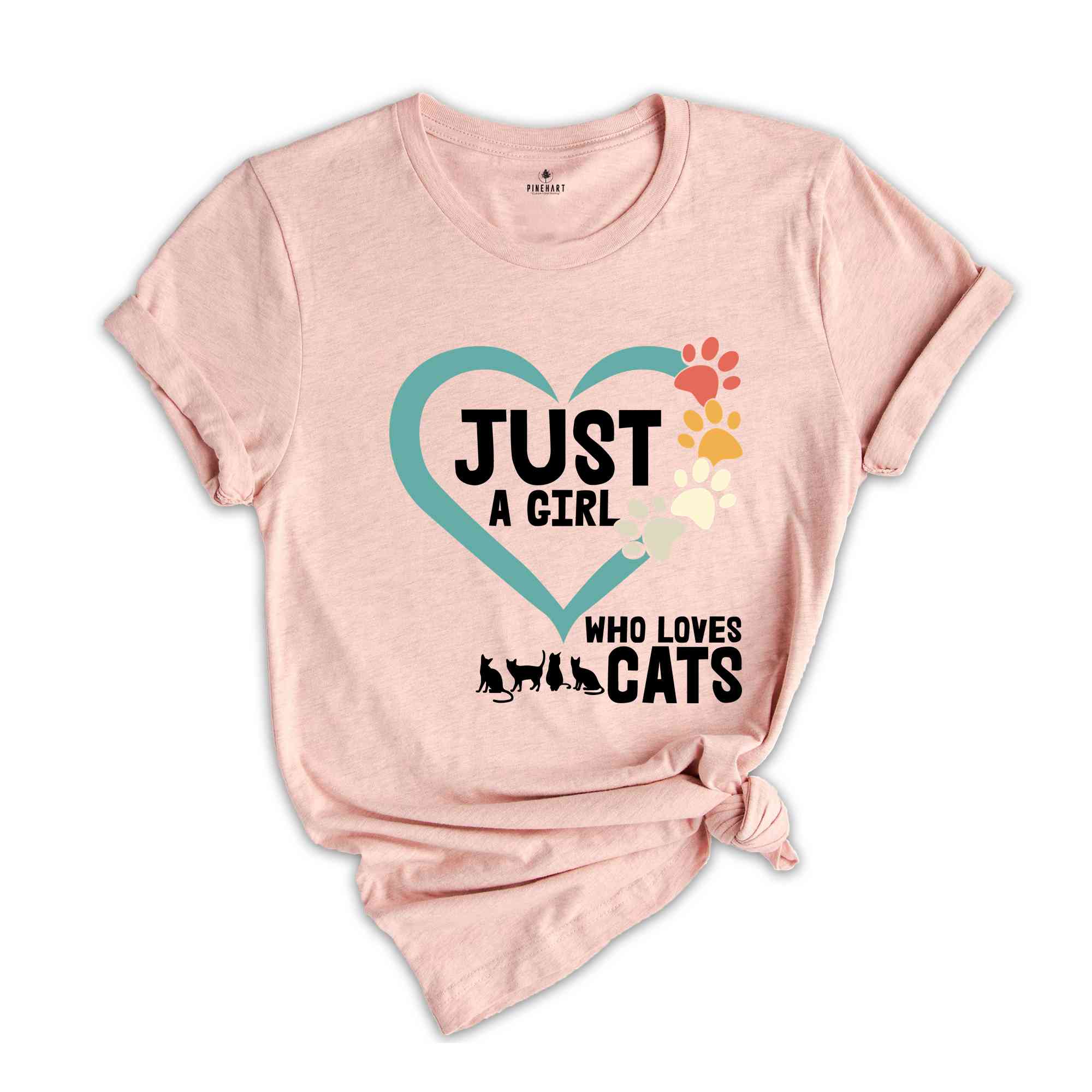 Just a Girl Who Loves Cats Shirt, Cute Cat Lover Shirt, Cat Person Shirt, Cat Mom Shirt, Animal Lover Shirt, Kitten Shirt