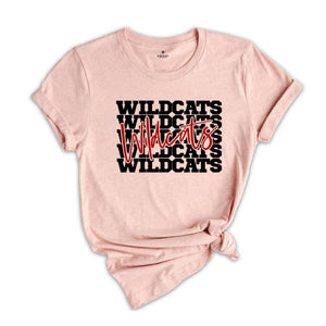 Wildcats Team Mascot T-Shirt, Wildcats Team Gift, Wildcats Football Tee, Wildcats Fan Gift, Wildcats School Shirt, Wildcats School Spirit