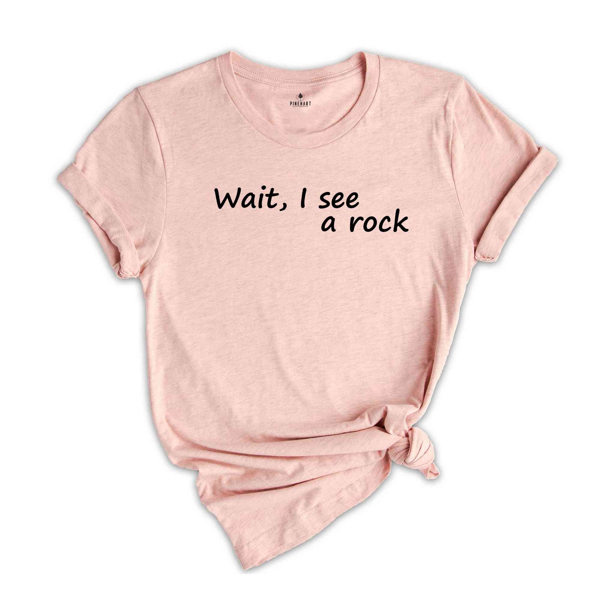 Wait, I See A Rock T-Shirt, Geologist Shirt, Funny Rock Collector Shirt, Funny Geologist Tee, Geology Teacher Gift, Rock Lovers Tee