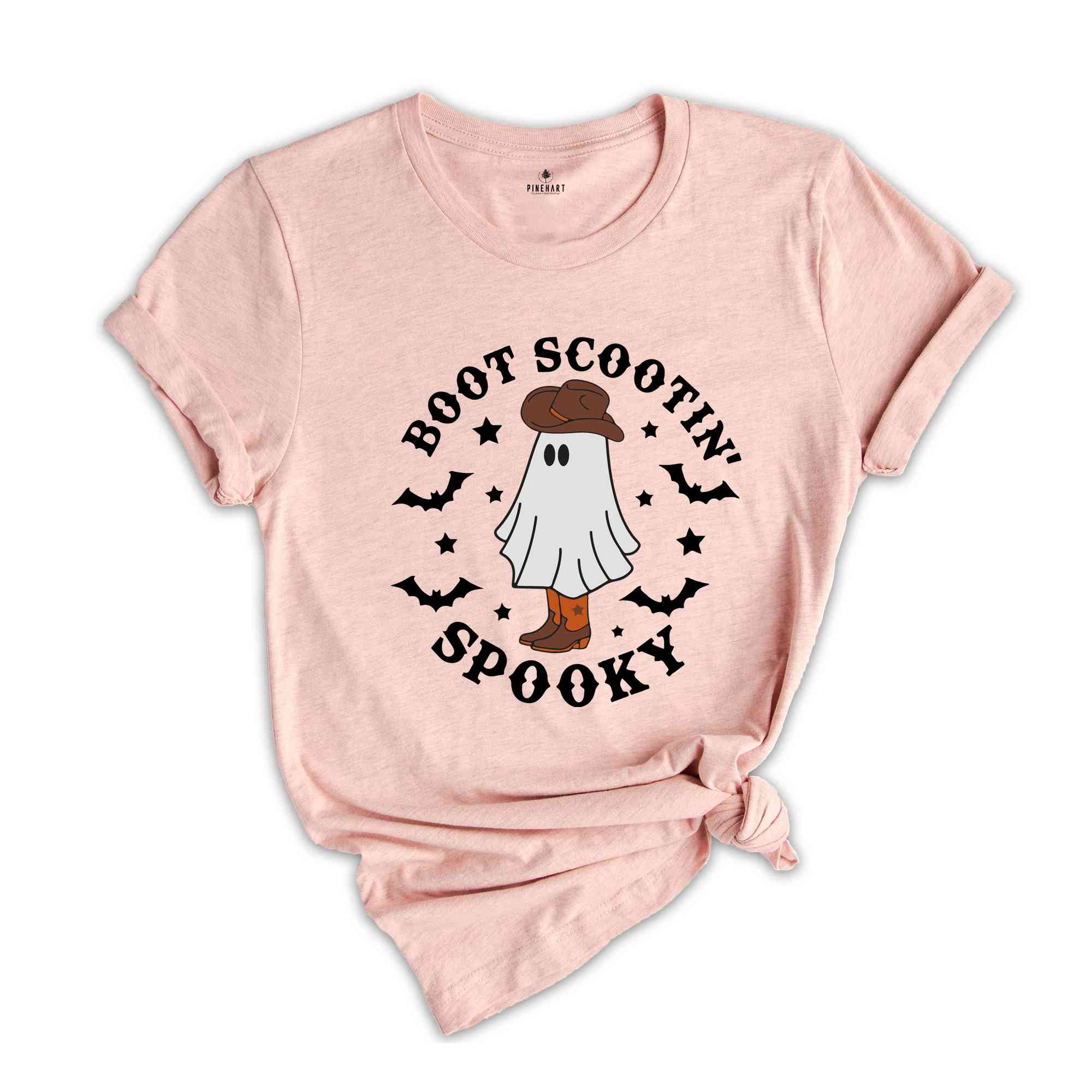 Boot Scootin Spooky Shirt, Cowboy Ghost Shirt, Cute Ghost Shirt, Western Halloween Shirt, Ghost Face Shirt, Spooky Season Shirt