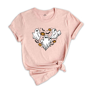 Ghost Heart Shirt, Spooky Season Shirt, Halloween Shirt, Scary Ghost Shirt, Cute Halloween Shirt, Boo Shirt, Funny Halloween Shirt