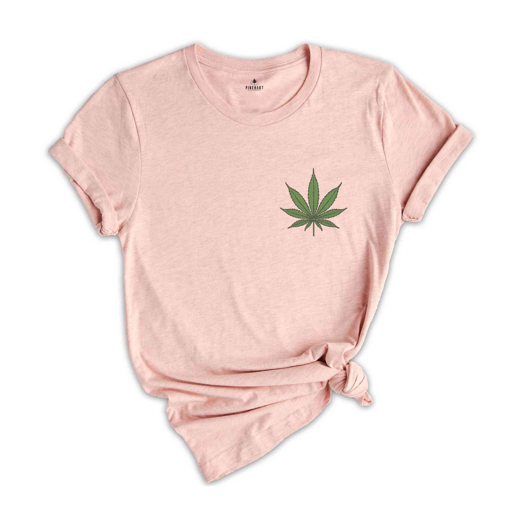 Weed Leaf Shirt, Marijuana Shirt, Stoner Shirt, Weed Pocket Shirt, Leaf Shirt, Gifts For Stoners, Cannabiss Shirt