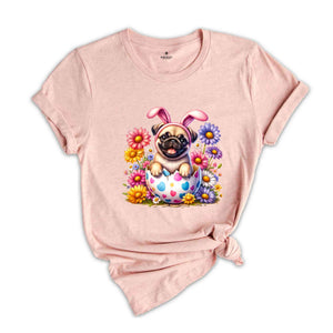 Cute Pug Easter Shirt, Happy Easter Day, Easter Day Shirt, Easter Peeps Shirt, Cute Pug Shirt, Dog Lover Shirt, Dog Owner Gift,