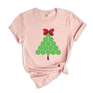 Pickleball Pickle Ball Christmas Tree Shirt, Pickleball Christmas T-Shirt, Pickleball Christmas Gift For Shirt