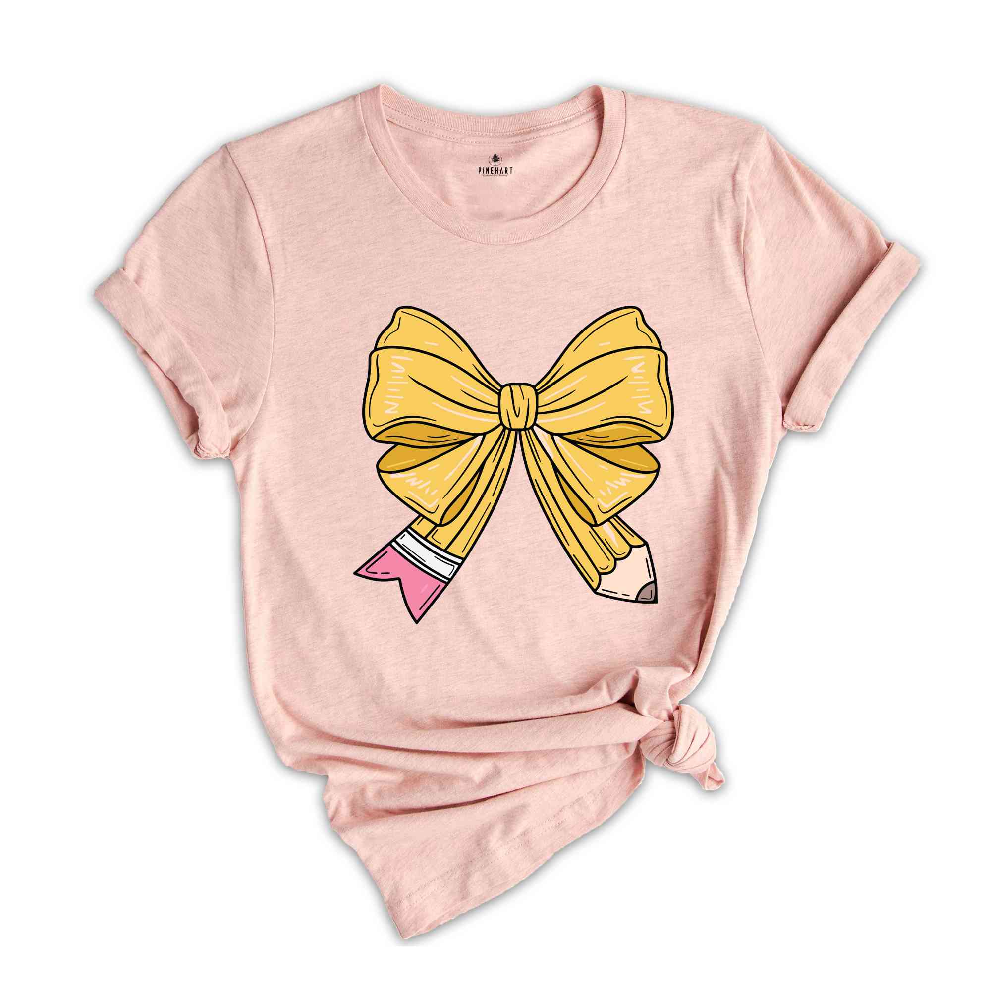 Coquette Teacher T-Shirt, Coquette Pencil Bow T-Shirt, Back to School Tee, Teacher Appreciation Gift, Gifts For Teachers