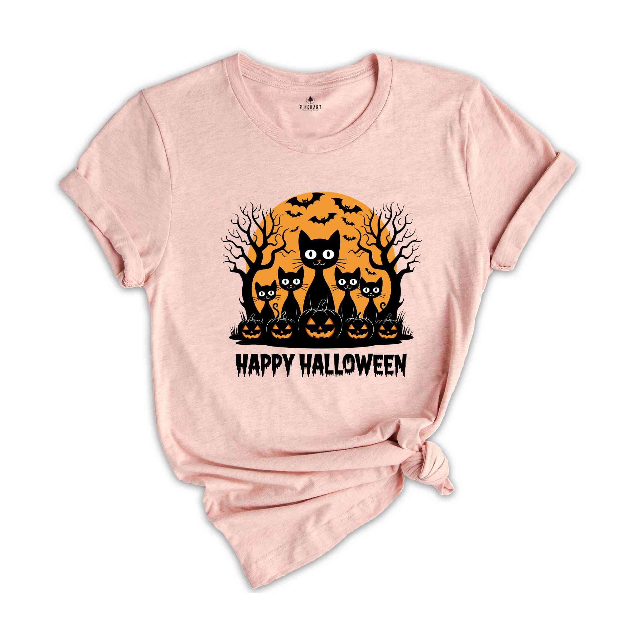 Happy Halloween Shirt, Witch scary Halloween shirt, funny Halloween shirt, Halloween Gift Shirt, Trick or Treat, Cat Pumpkin Night