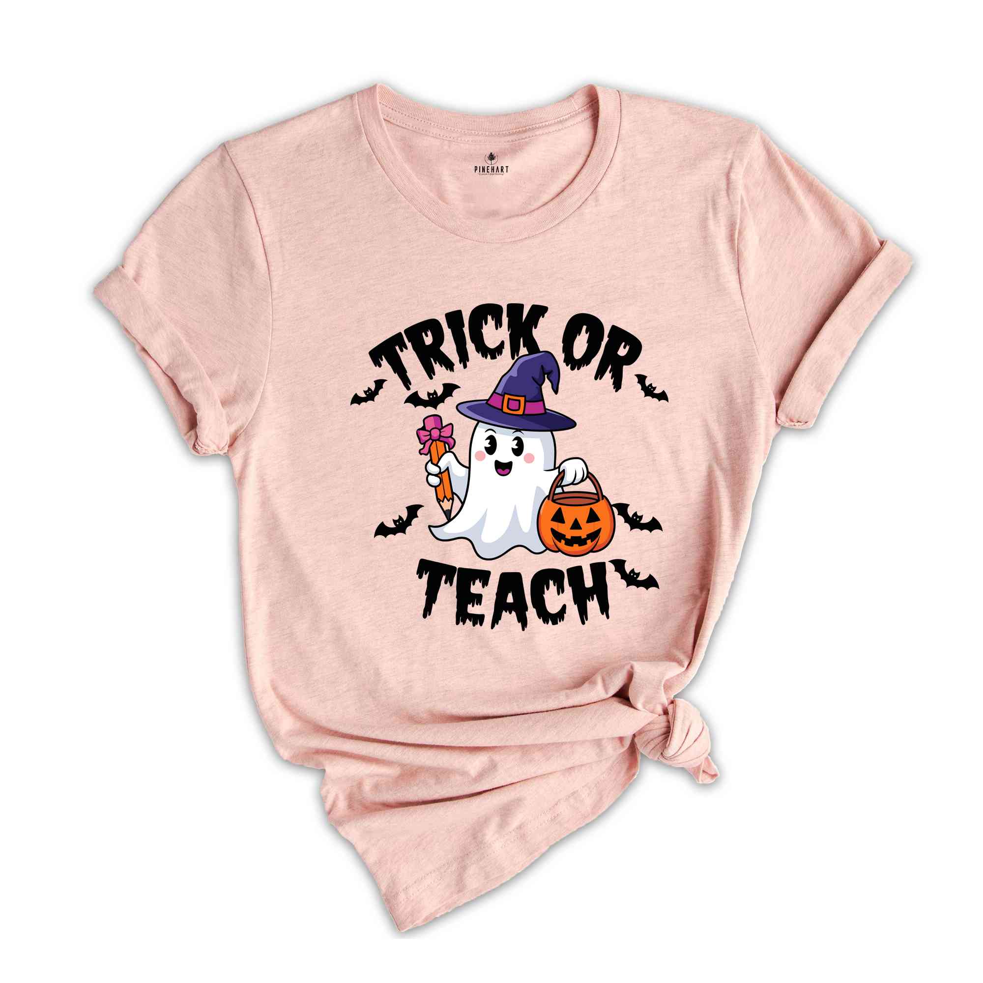 Trick or Teach Shirt, Teacher Halloween Shirt, Halloween Teacher Shirt, Spooky Teacher Shirt, Retro Ghost Teacher Shirt