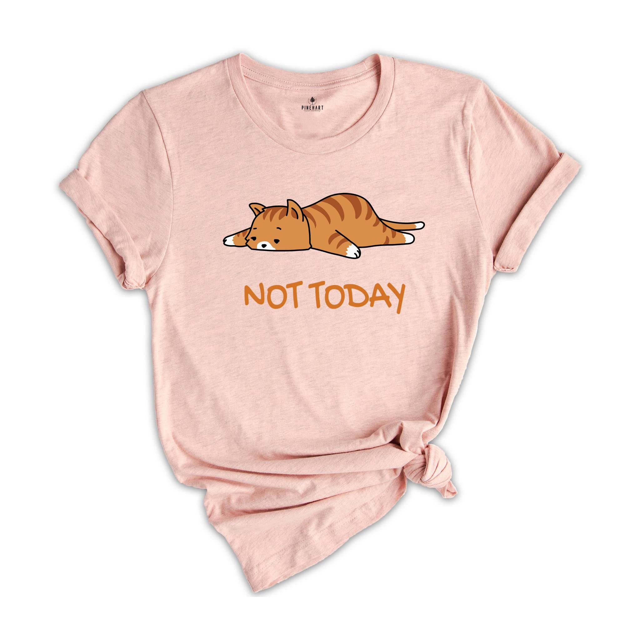 Not Today Cat Shirt, Funny Kitten Shirt, Funny Cat Tshirts, Lazy Cats, Sleepy Cat Lover Shirt, Lazy Cat Tees