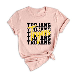 Team Mascot Shirt, Trojans Team Shirt, Trojans Football Shirt, Trojans Fan Shirt, Trojans School Shirt, Trojans School Spirit