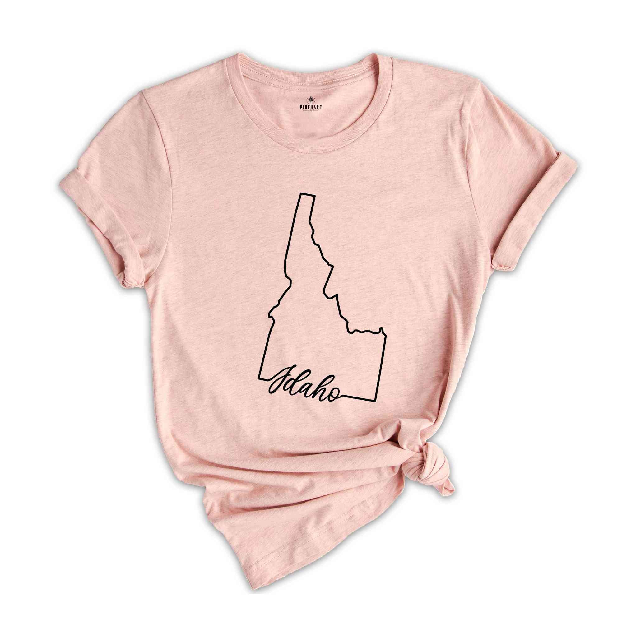 Idaho State Shirt, The USA State Shirt, Idaho USA Shirt, Idaho Map Outline Shirt, US Outline Shirt, United States Shirt