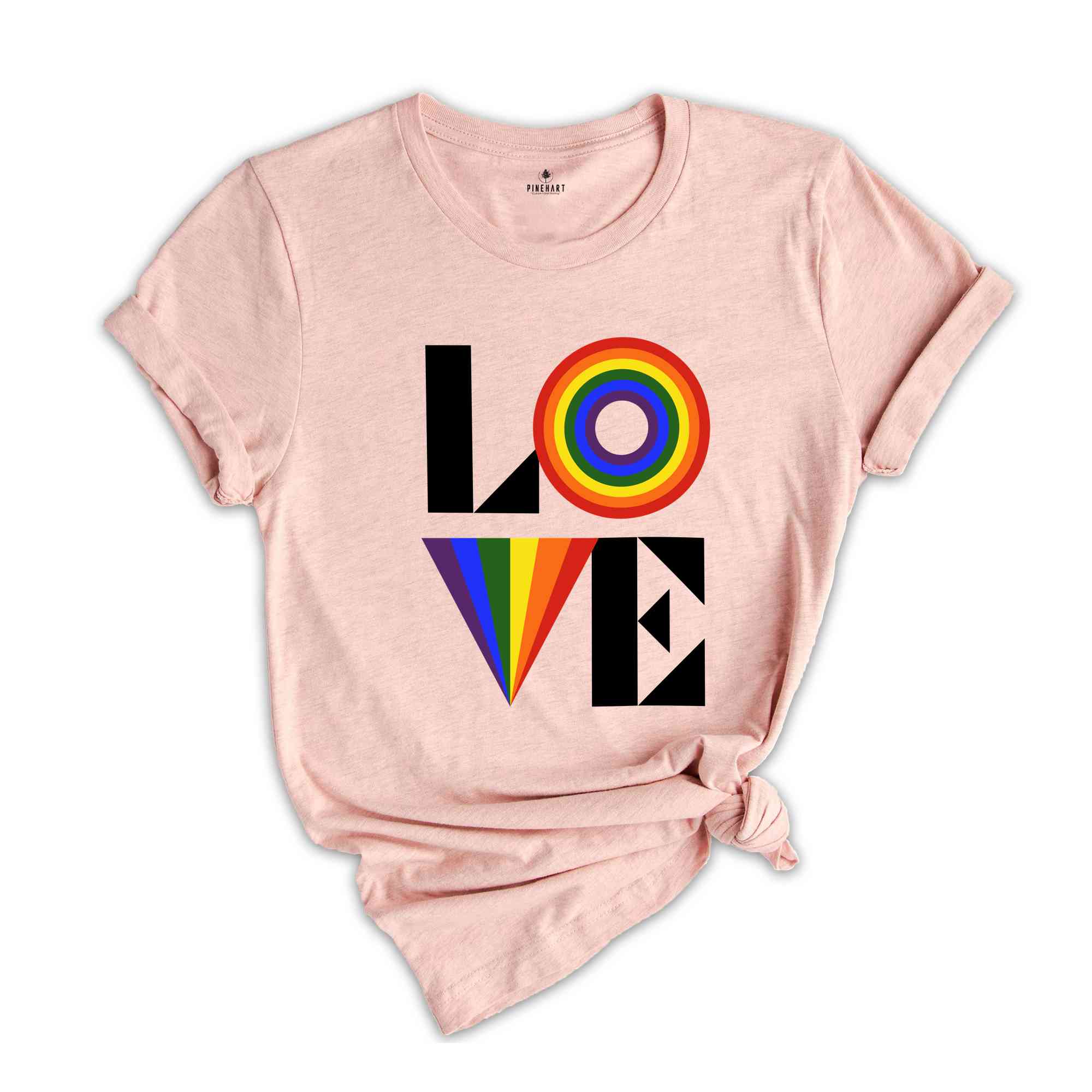 Rainbow Themed Gay Pride Shirt, LGBT Trans Pride Month T-Shirt, Love Wins Gay Rainbow T-Shirt, LGBTQ Ally Tee