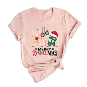 Merry Dancemas Shirt, Ballerina Shoes T-Shirt, Dance Teacher Tee, Dance Lover Gift, Ballet Dancer Shirt, Christmas Teacher Shirt