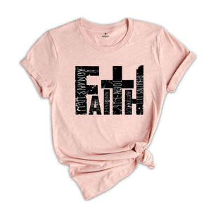 Faith Shirt, Faith Cross Shirt, Christian Gift, Love and Grace Shirt, Faith Cross, Vertical Cross, Jesus Faith Gift, Christian Shirts