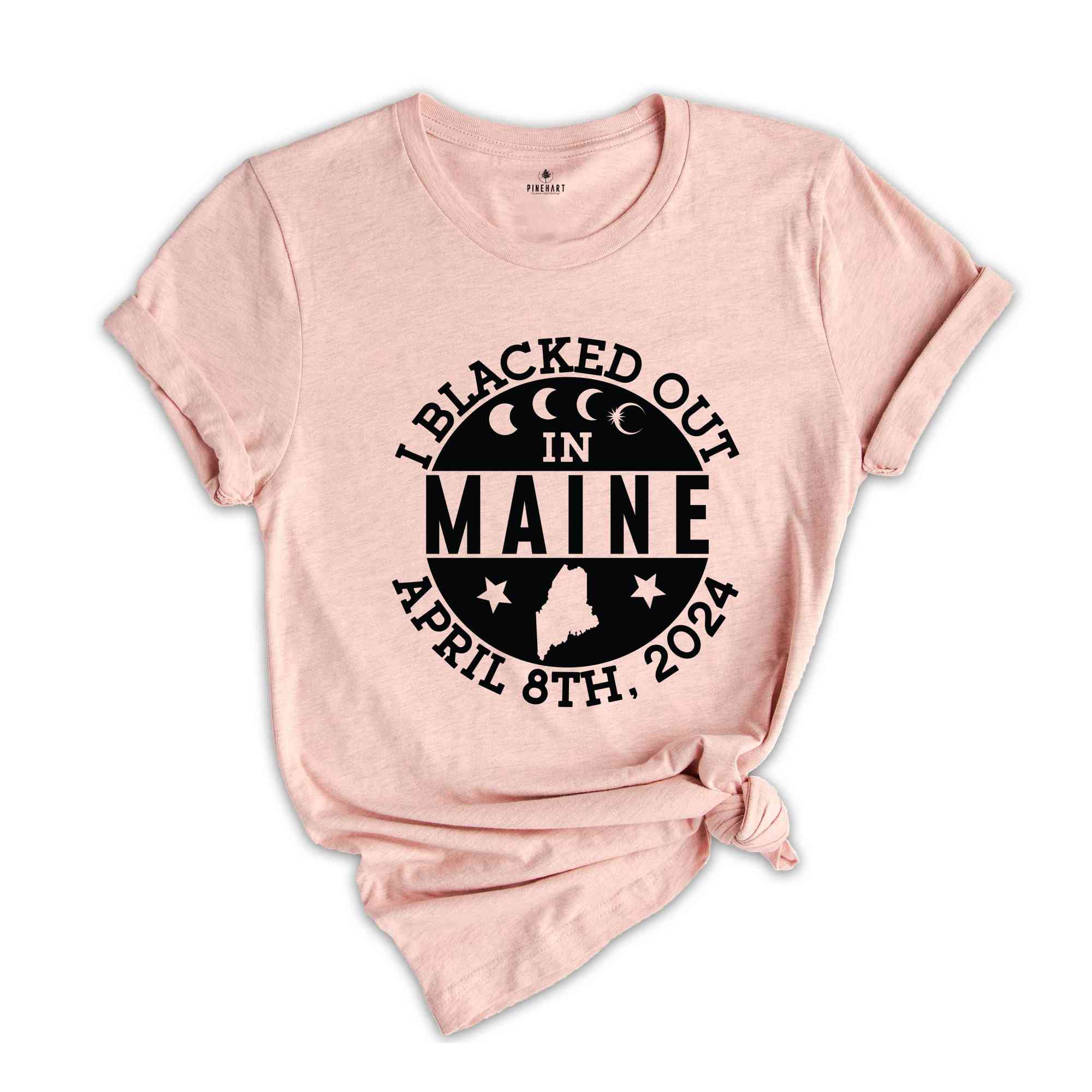 I Blacked Out In Maine Shirt, Maine Eclipse Shirt, Celestial Shirt, Eclipse Event 2024 Shirt, April 8th 2024 Total Solar Eclipse,