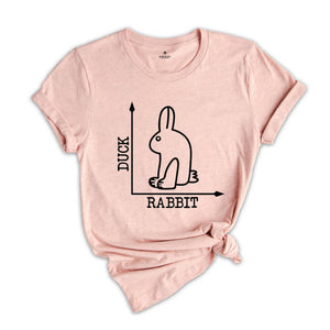 Rabbit Duck Shirt, Funny Rabbit Shirt, Animal Lover Shirt, Optical Art Shirt, Quirky Animal Shirt, Unique Rabbit Shirt, Rabbit Optical Tee