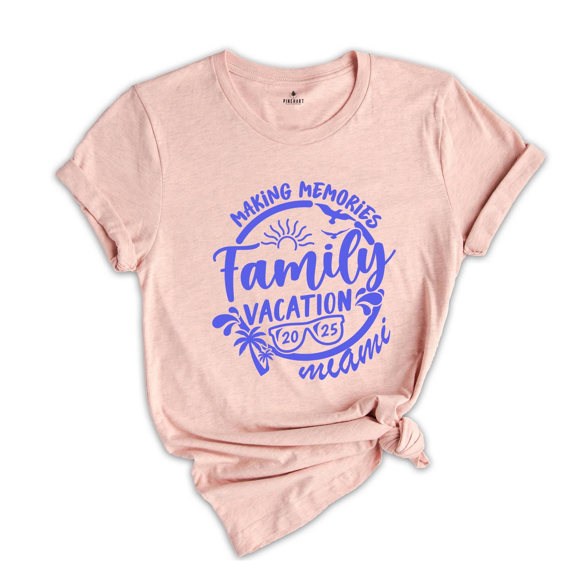 Custom Family Vacation Shirt, Personalized Gift, Family Trip Shirt, Vacation Shirts, Family Vacation, Family Beach Trip, Summer Vibes 2025