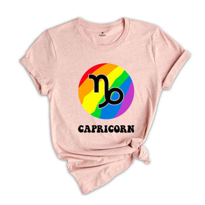 Capricorn LGBT Shirt, Zodiac Sign Shirt, Capricorn Birthday Shirt, LGBTQ Pride Shirt, Pride Month Shirt, Rainbow Shirt, Zodiac Tshirt