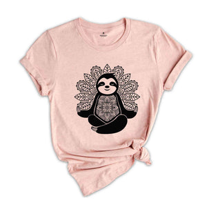 Sloth Yoga T-Shirt, Funny Meditation Shirt, Yoga Shirt Funny, Sloth Hiking Shirt, Meditation T-Shirt