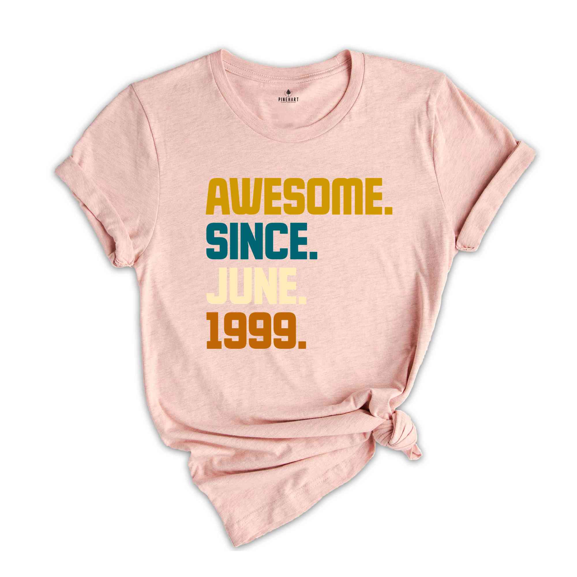 Awesome Since 1999 Shirt, 25th Birthday Idea, Birthday Gift For Him, 25th Birthday Gifts For Girls/Boys, Personalized Birthday T-shirt