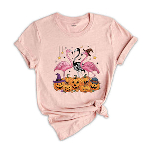 Halloween Flamingo shirt, Halloween Shirt, Happy Halloween, Retro Spooky Season, Pumpkin Patch Shirt, Flamingo Halloween T-shirts