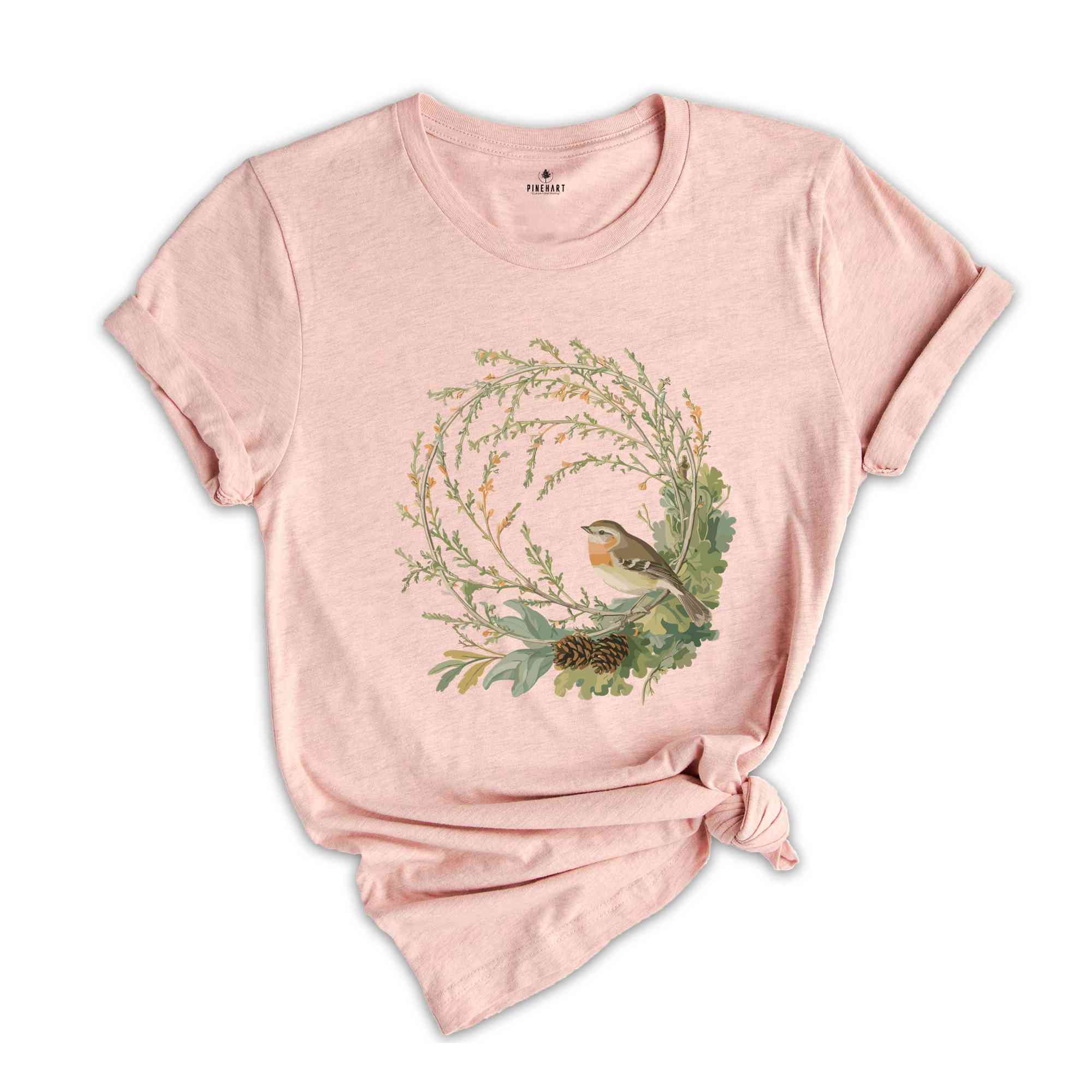 Bird Shirt, Watercolor Bird Branches, Bird Home Tshirt, Bird Cage Shirt, Bird Lover Shirt, Cute Bird Tee