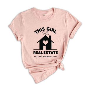 This Girl Sells Real Estate Shirt, Realtor Shirt, Ladies Realtor Shirt, Real Estate Shirt ,Gift for Real Estate Agent,Realtor,