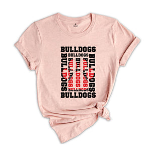 Stacked Bulldogs Paw, Bulldogs Mascot Shirt, Bulldogs Lover Shirt, Bulldogs Cheer Tee, School Spirit Shirt, Bulldogs School Team Shirt,