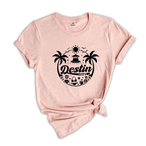 Destin Beach Shirt, Family Vacation Tee, 2024 Florida Destin Shirt, Beach Shirt, Florida Shirts, Palm Tree Tee, Girls Trip Shirt