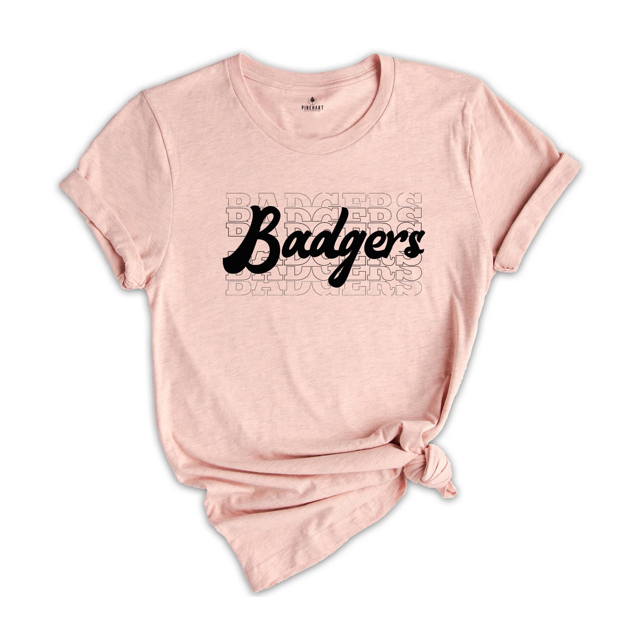 Team Mascot Shirt, Badgers Team Shirt, Badgers Team Spirit Shirt, Badgers Fan Shirt, Badgers School Shirt, Badgers School Spirit