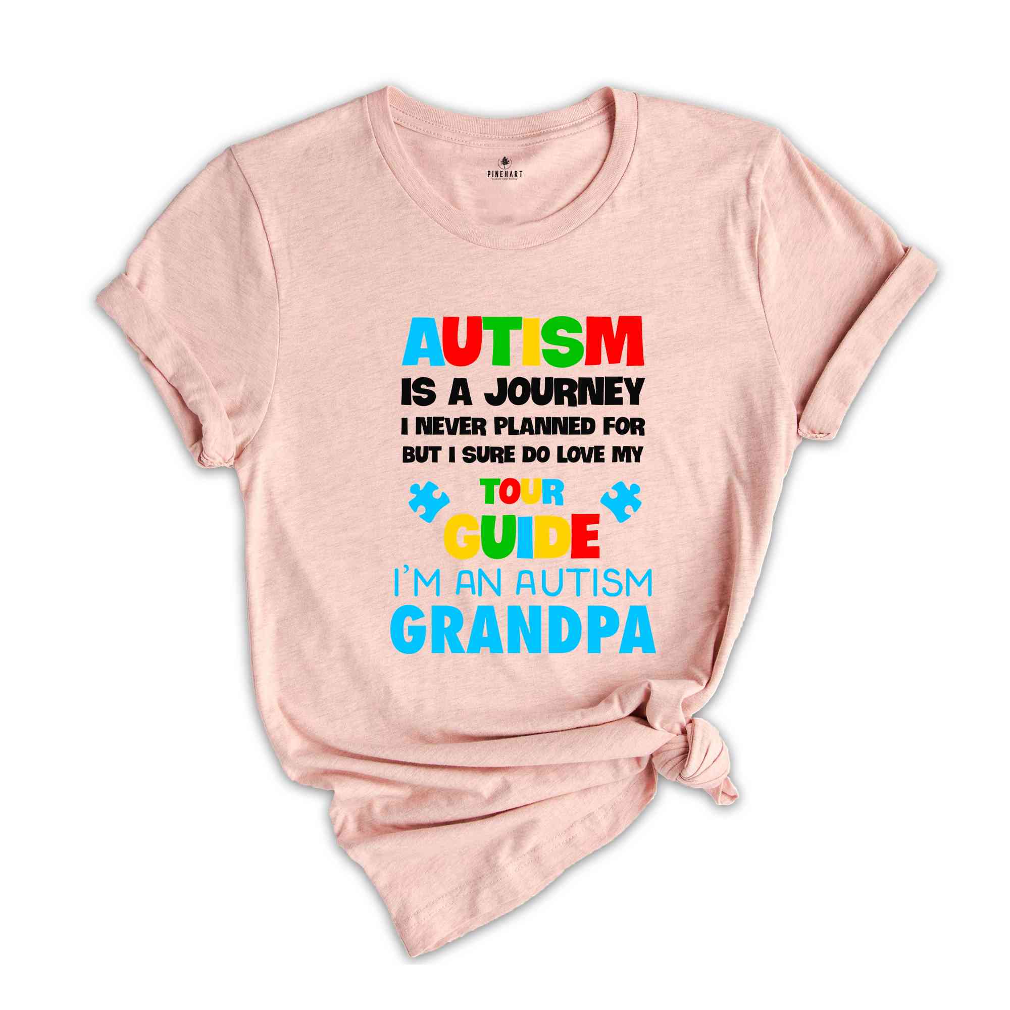 Autism Is A Journey Shirt, Autism Grandpa Shirt, Autism Awareness Shirt, Neurodiversity Shirt, Puzzle Piece, ADHD Shirt, Autism Month Shirt