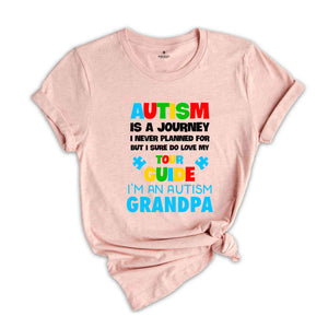 Autism Is A Journey Shirt, Autism Grandpa Shirt, Autism Awareness Shirt, Neurodiversity Shirt, Puzzle Piece, ADHD Shirt, Autism Month Shirt