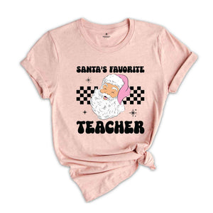 Santa's Favorite Teacher Shirt, Teacher Christmas Shirt, Funny Christmas Teacher Shirt, Christmas Gifts For Teacher