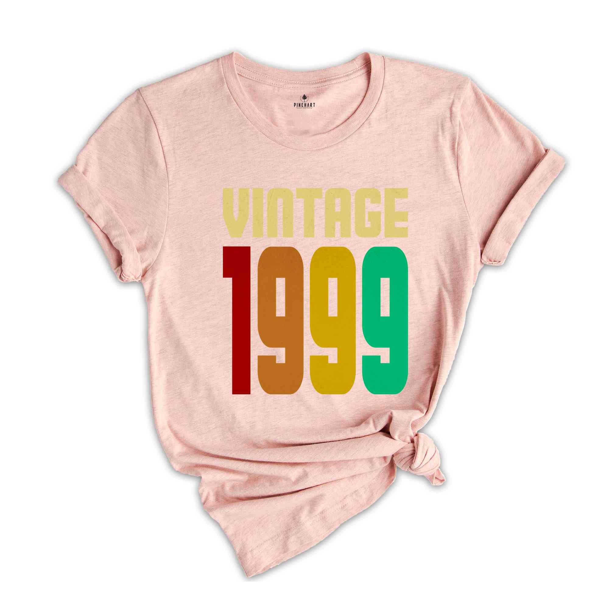 Vintage 1999 Shirt, 25th Birthday Shirt, 25th Birthday Gift Women, 25 Years Birthday Shirt, 1999 Birthday Shirt, Retro 25th Birthday Tee