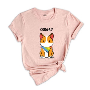 Corgay Shirt, Animal Lover Shirt, Cute LGBT Shirt, Pride Rainbow Shirt, Corgi Lover Shirt, Funny LGBT Shirt, LGBTQ Pride Shirt, Corgi Shirt