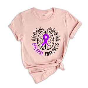 Epilepsy Awareness Crewneck Sweatshirt, Neurodiversity T-Shirt, Epilepsy Gift, Motivational Tee, Epilepsy Mom Shirt, Purple Ribbon Tee