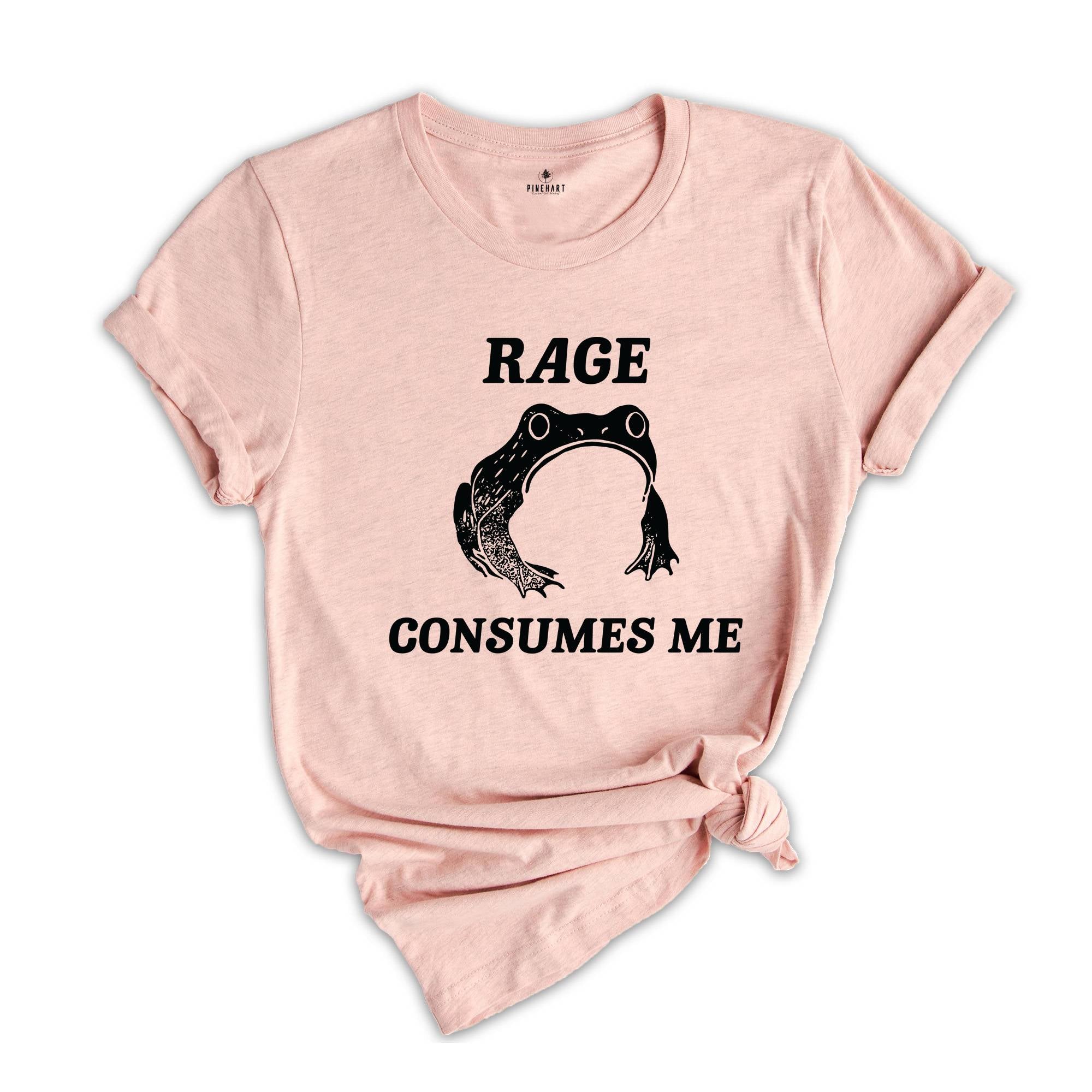 Rage Consumes Me Frog Shirt, Frog Pond Shirt, Frog Meme Shirt, Vintage Frog Shirt, Nature Lover Shirt, Funny Frog Shirt, Retro Frog Shirt