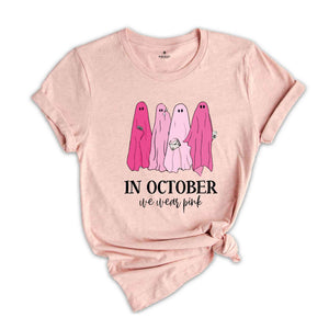 Halloween Mean Girls Shirt, On Wednesday We Wear Pink Ghost Shirt, Mean Girls Ghost Shirt, Pink Ghost Shirt, Mean Girls Halloween