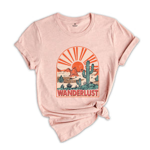 Wanderlust Desert Shirt, Western Shirt, Cactus Shirt, Cow Skull Shirt, Desert Vibes Shirt, Country Shirt, Arizona Shirt