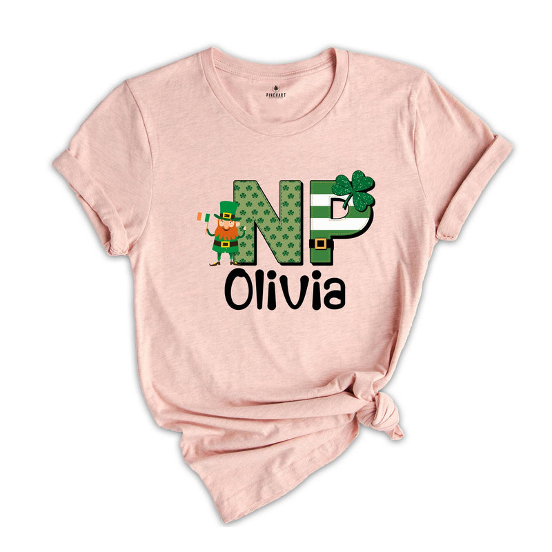 Personalized St Patrick's Day Nurse Shirt, Cute Nurse Shirt, Custom Name Shirt, NP Shirt, Nurse Practitioner Shirt, Nurse Shirt