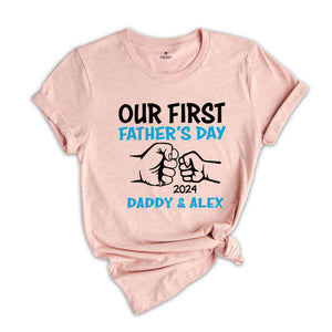 Our First Fathers Day Shirt, Daddy And Child Shirt, Fathers Day Matching Shirt, Fathers Day Gift Tee