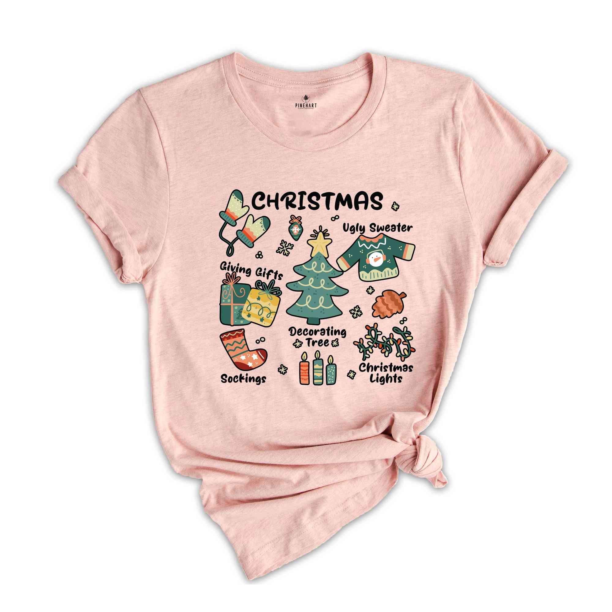 Retro Christmas Shirt, Christmas Shirt, Ugly Sweater Shirt, Giving Gift Shirt, Socking Shirt, Christmas Lights, Decorating Tree