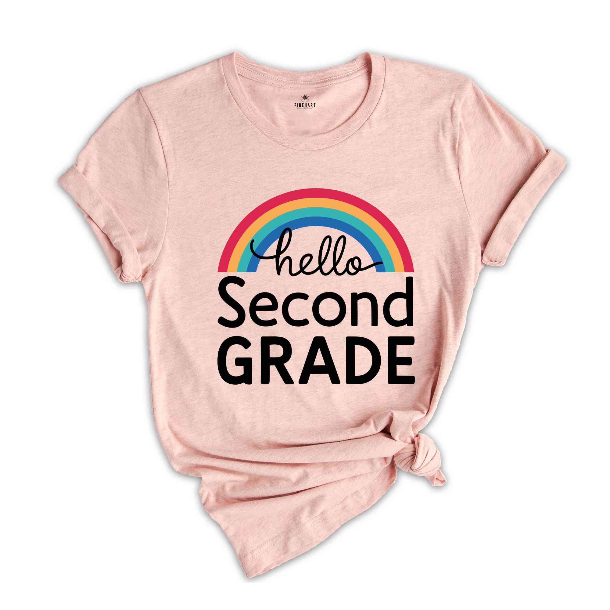 Hello Second Grade Shirt, Back To School Shirt, Second Grade Rainbow Shirt, 2nd Grade Shirt, Second Grade Teacher Shirt, New Teacher Shirt